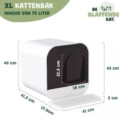 De Blaffende Kat Moderne Kattenbak - Met Uitneembare Lade En Kattenbak Mat -Katten Benodigdheden Winkel 1200x1200 662