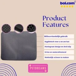 Professionele Kattenbakmat + Cadeau – Schoonloopmat Kattenbak – Katten Grit Opvanger – Dubbele Waterdichte Laag – Uitloopmat Kattenbak – Kattenverzorging – Kattenbak Accessoires - Gritmat – Kat Benodigdheden -Katten Benodigdheden Winkel 1200x1200 664