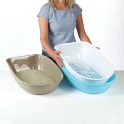 Trixie Berto Kattenbak Overdekt Met Zeef Scheidingssysteem Taupe - 59X39X42 CM -Katten Benodigdheden Winkel 1200x1200 693
