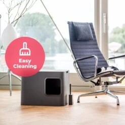 Hoopo® Dome Kattenbak Grijs - Kattenbak - Kattenbakschep - Kattenbakmat -Katten Benodigdheden Winkel 1200x1200 695