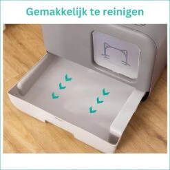 Kattenbak - 2 Uitgangen - Kattentoilet - Uitschuifbare Bodem - Met Schepje - Grijs 53 X 40 X 40 Cm -Katten Benodigdheden Winkel 1200x1200 710