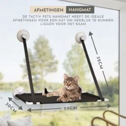 TACTIV PETS® Kattenhangmat | Hangmat Kat | Kattenhangmat Raam | Kattenmand -Katten Benodigdheden Winkel 1200x1200 729