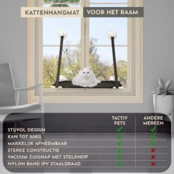 TACTIV PETS® Kattenhangmat | Hangmat Kat | Kattenhangmat Raam | Kattenmand -Katten Benodigdheden Winkel 1200x1200 730