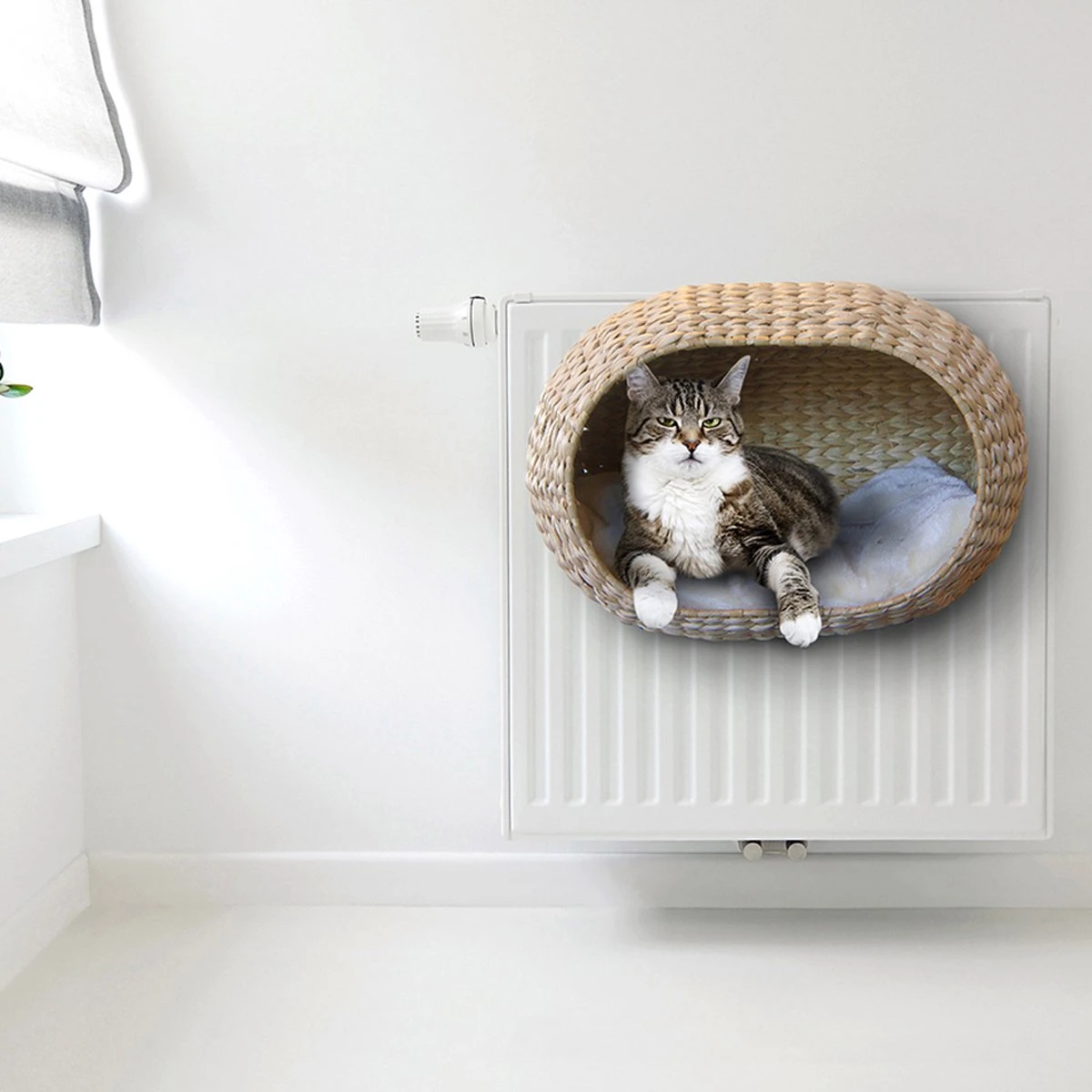 Ebi Radiator Sunrise Kattenmand - Incl. Kussen - Beige - 45 X 30 X 30 Cm 7 Ebi Radiator Sunrise Kattenmand - Incl. Kussen - Beige - 45 X 30 X 30 Cm - Afbeelding 5