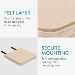 Navaris Katten Klimmuur 3 Tredes - 18 X 18 X 1,5 Cm Per Plankje - Katten Klimwand Van Hout - Inclusief Bevestigingsmateriaal -Katten Benodigdheden Winkel 1200x1200 879