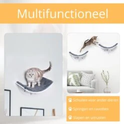 Merkloos Paws And Claws - Cat Shelf – Hangmat Kat – Kattenplank - Kattenbed - Wasbaar – Wandmontage – MDF - Wit 13 Merkloos Paws And Claws - Cat Shelf – Hangmat Kat – Kattenplank - Kattenbed - Wasbaar – Wandmontage – MDF - Wit -Katten Benodigdheden Winkel 1200x1200 908