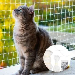 Kattennet Premium - 800 X 300 CM - Kattennet Voor Balkon - Transparant - Balkon Net - Makkelijk Te Monteren- Kattengaas -Katten Benodigdheden Winkel 1200x1200 968