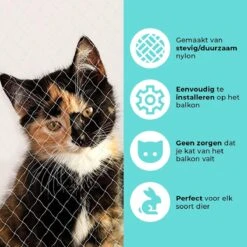 Kattennet Premium - 600 X 300 CM - Kattennet Voor Balkon - Transparant - Balkon Net - Makkelijk Te Monteren 17 Kattennet Premium - 600 X 300 CM - Kattennet Voor Balkon - Transparant - Balkon Net - Makkelijk Te Monteren -Katten Benodigdheden Winkel 1200x1200 973