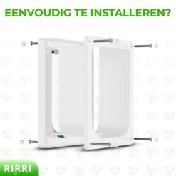 Rirri Kattenluik Met Tunnel - 4 Vergrendelingsstanden - Weerbestendig - Binnen En Buiten - Grote Kat - Maat L - Wit - 25,5 X 23.5 Cm -Katten Benodigdheden Winkel 1200x1200 977