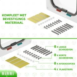 Rirri Kattenluik Met Tunnel - 4 Vergrendelingsstanden - Weerbestendig - Binnen En Buiten - Grote Kat - Maat L - Wit - 25,5 X 23.5 Cm -Katten Benodigdheden Winkel 1200x1200 979