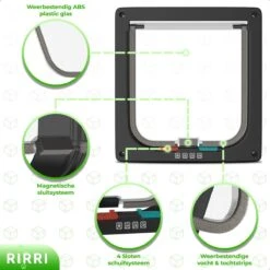 Rirri Kattenluik Met Tunnel - 4 Vergrendelingsstanden - Weersbestendig - Binnen En Buiten - Maat L - Zwart - 25,5 X 23.5 Cm 13 Rirri Kattenluik Met Tunnel - 4 Vergrendelingsstanden - Weersbestendig - Binnen En Buiten - Maat L - Zwart - 25,5 X 23.5 Cm -Katten Benodigdheden Winkel 1200x1200 996