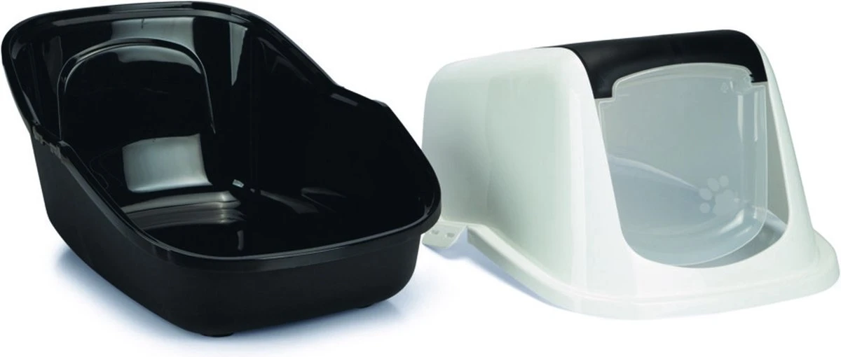 Savic Kattenbak Nestor - Kattenbak - Zwart/Wit - 56 X 39 X 38,5 4 Savic Kattenbak Nestor - Kattenbak - Zwart/Wit - 56 X 39 X 38,5 - Afbeelding 2