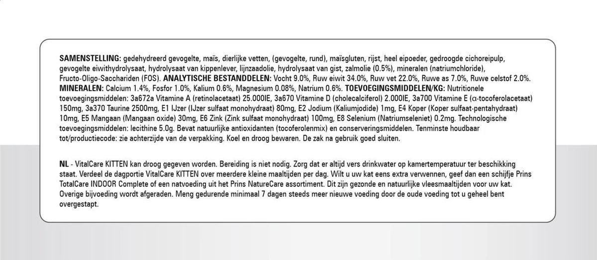 Prins VitalCare Kitten 5 Kg - Kat 9 Prins VitalCare Kitten 5 Kg - Kat - Afbeelding 7