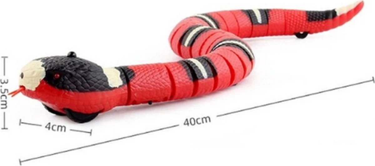 Merkloos Interactief Kattenspeeltje De Rode Slang - Kattenspeelgoed - Bewegend Speelgoed - USB Oplaadbaar - Rood 4 Merkloos Interactief Kattenspeeltje De Rode Slang - Kattenspeelgoed - Bewegend Speelgoed - USB Oplaadbaar - Rood - Afbeelding 2