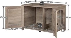 Kattenhuis Met Dubbele Deurtjes - Kattenkast Met Ruimte Voor Kattenbak - Kist Met Grote Opbergruimte - Bruikbaar Als Bank &bijzettafel - Voor In Slaapkamer & Gang - Greige -Katten Benodigdheden Winkel 1200x637