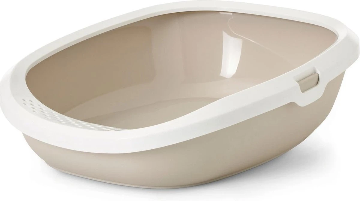 Savic Gizmo Kattenbak - Mokka/Wit - 52 X 39.5 X 15 Cm 3 Savic Gizmo Kattenbak - Mokka/Wit - 52 X 39.5 X 15 Cm