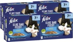 Felix Elke Dag Feest Vis 7+ Senior - Katten Natvoer - 48 X 85g