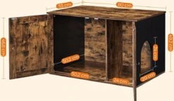 Meubelexpert Kattenhuis Voor Kattenbak - Met Deuren - Vintage - Bruinzwart - PCL002X02 12 Meubelexpert Kattenhuis Voor Kattenbak - Met Deuren - Vintage - Bruinzwart - PCL002X02 -Katten Benodigdheden Winkel 1200x693 2