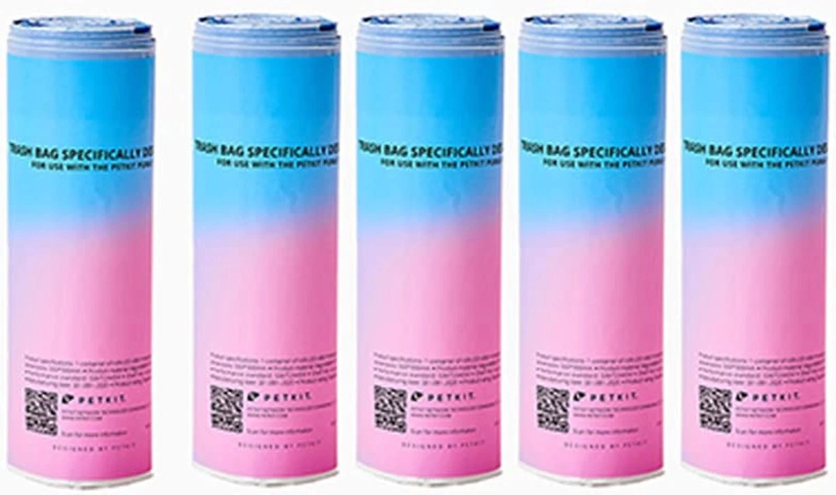 PETKIT Pura X Pura Max Vervangen Afvalzakken|5 Rollen(100 ST)|draagbare Kattenbakafvalbakken|Zakken Voor Zelfreinigende Kattenbak 4 PETKIT Pura X Pura Max Vervangen Afvalzakken|5 Rollen(100 ST)|draagbare Kattenbakafvalbakken|Zakken Voor Zelfreinigende Kattenbak - Afbeelding 2