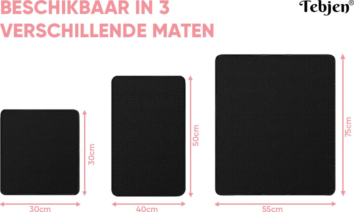 TEBJEN Kattenbakmat – Kattenbak Mat Grit Opvanger - Schoonloop Katten Mat – Dubbele Waterdichte Laag – Uitloopmat Kattenbak – Kattenbak Accessoires - Met Speelgoedmuisje En Schepje - 40x50cm 6 TEBJEN Kattenbakmat – Kattenbak Mat Grit Opvanger - Schoonloop Katten Mat – Dubbele Waterdichte Laag – Uitloopmat Kattenbak – Kattenbak Accessoires - Met Speelgoedmuisje En Schepje - 40x50cm - Afbeelding 4