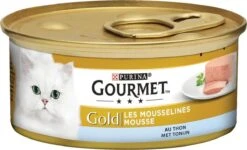 Gourmet Gold Mousse - Kattenvoer Natvoer - Met Tonijn, Lever, Kalkoen, Rund - 48 X 85 G -Katten Benodigdheden Winkel 1200x731
