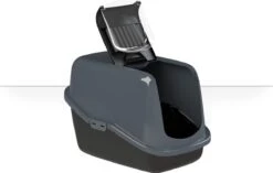 PeeWee EcoHus Kattenbak - Antraciet - 56 X 39 X 38 Cm -Katten Benodigdheden Winkel 1200x761