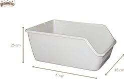 Pawise Kattenbak Open Met Hoge Rand Large -Katten Benodigdheden Winkel 1200x766 1