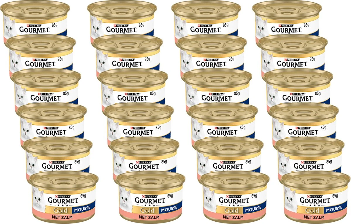Gourmet Gold Mousse - Kattenvoer Natvoer - Zalm - 24 X 85 Gr 6 Gourmet Gold Mousse - Kattenvoer Natvoer - Zalm - 24 X 85 Gr - Afbeelding 4