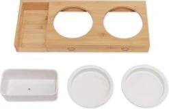 Pfotenolymp® Voederstation Met Kattengras Voor Katten - Porseleinen Kattenbak/Voedingsbak - Verhoogde Kom Set Met Kattengrasbak - Voerbak Hoog -Katten Benodigdheden Winkel 1200x774 1