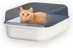 Merkloos Kattenbak - Zwart - Open - Incl. Schep - Modern - Hip - Trendy - Design Kattenbak -Katten Benodigdheden Winkel 1200x793 1