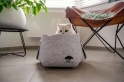 Djambo Grijs Kattenmand Vilt Met 1 Zacht Kussen - Elegant En Praktisch Kattenbed - Comfortabel En Origineel Design -Katten Benodigdheden Winkel 1200x798 8