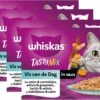 Whiskas 1+ Natvoer - Tasty Mix - Vis Van De Dag In Saus - Maaltijdzakjes 48 X 85 G