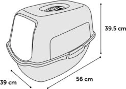 Kattenbak Lexie Zwart - Zwart - 39 X 56 X 39.5 Cm -Katten Benodigdheden Winkel 1200x843 1