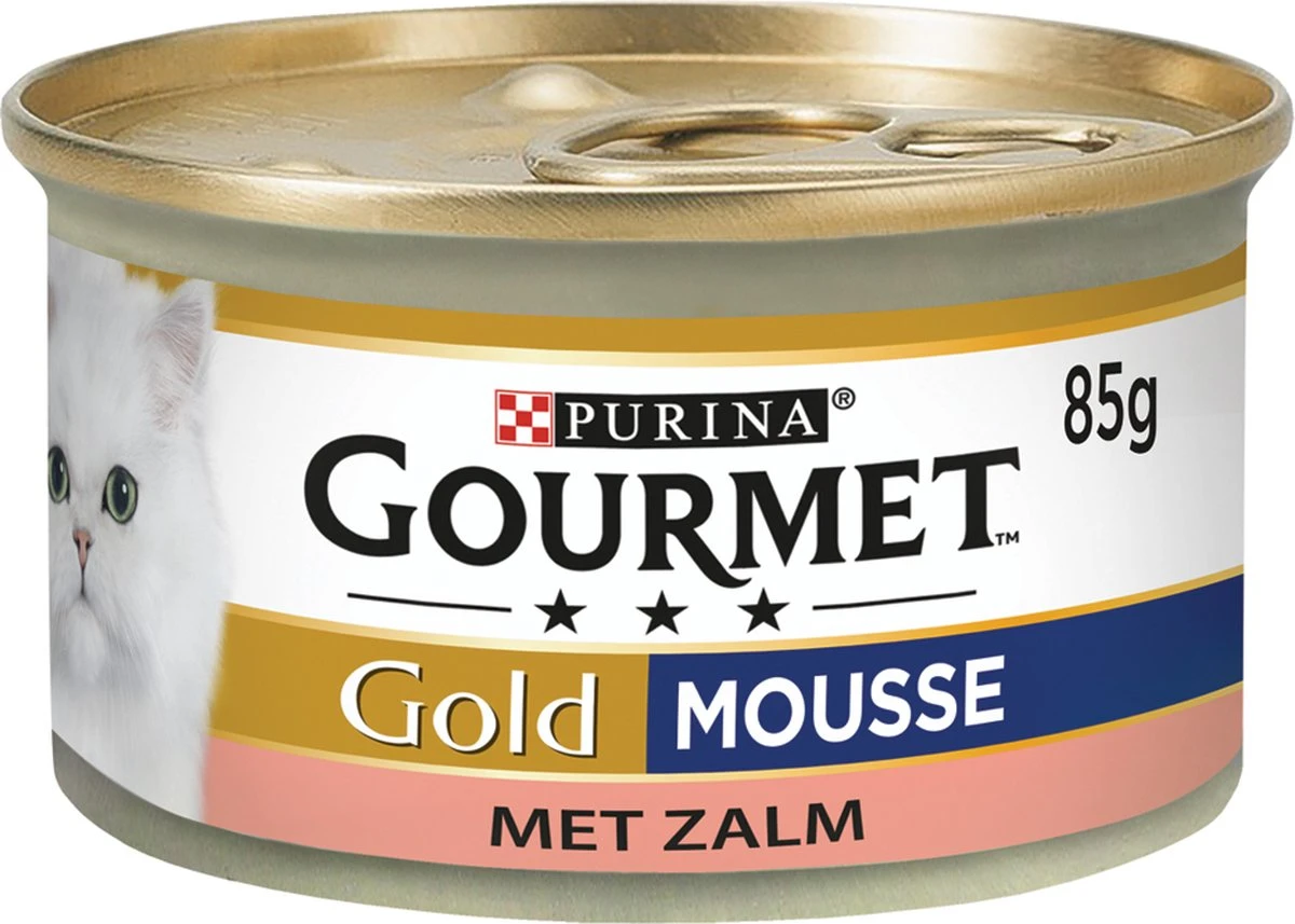 Gourmet Gold Mousse - Kattenvoer Natvoer - Zalm - 24 X 85 Gr 3 Gourmet Gold Mousse - Kattenvoer Natvoer - Zalm - 24 X 85 Gr