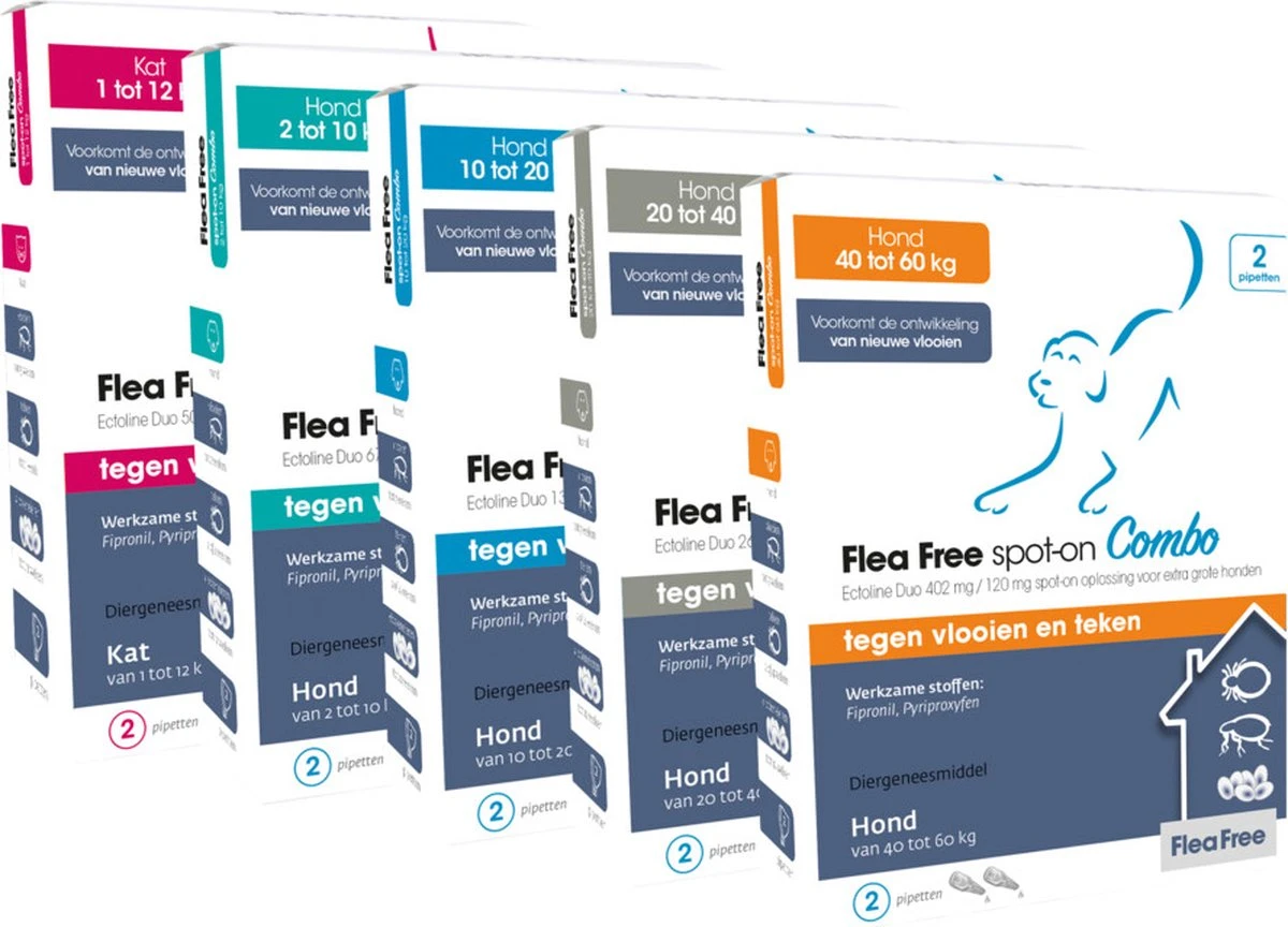Flea Free Ectoline Duo Kat - Tegen Vlooien En Teken - 2 Pipetten 4 Flea Free Ectoline Duo Kat - Tegen Vlooien En Teken - 2 Pipetten - Afbeelding 2