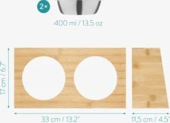 Navaris Verhoogd Dubbel Dieren Voedingsstation - 2 Kommen Voor Katten En Kleine Honden - Roestvrij Staal - Verhoogde Bamboe Standaard 13 Navaris Verhoogd Dubbel Dieren Voedingsstation - 2 Kommen Voor Katten En Kleine Honden - Roestvrij Staal - Verhoogde Bamboe Standaard -Katten Benodigdheden Winkel 1200x864 4