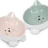 Navaris Voerbakjes Voor Katten - Set Van 2 Voer- En Waterbakken - Etensbak Van Keramiek - Met Antislip Voetjes - Kattenvorm - Roze/Groen 1 Navaris Voerbakjes Voor Katten - Set Van 2 Voer- En Waterbakken - Etensbak Van Keramiek - Met Antislip Voetjes - Kattenvorm - Roze/Groen -Katten Benodigdheden Winkel 1200x882 1