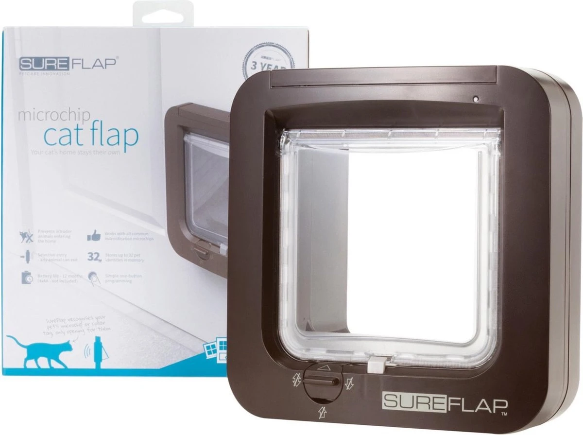 SureFlap Microchip Kattenluik M - Bruin - 12 X 14 Cm 6 SureFlap Microchip Kattenluik M - Bruin - 12 X 14 Cm - Afbeelding 4