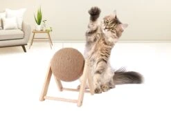 Janse Katten Krab Bal - Katten Speelgoed - Krabmeubel - Kattenkrabpaal - Krabplank - Krabbal - Kattenspeeltje - Krabbol - Inclusief Kattenkruid -Katten Benodigdheden Winkel 1200x898 7