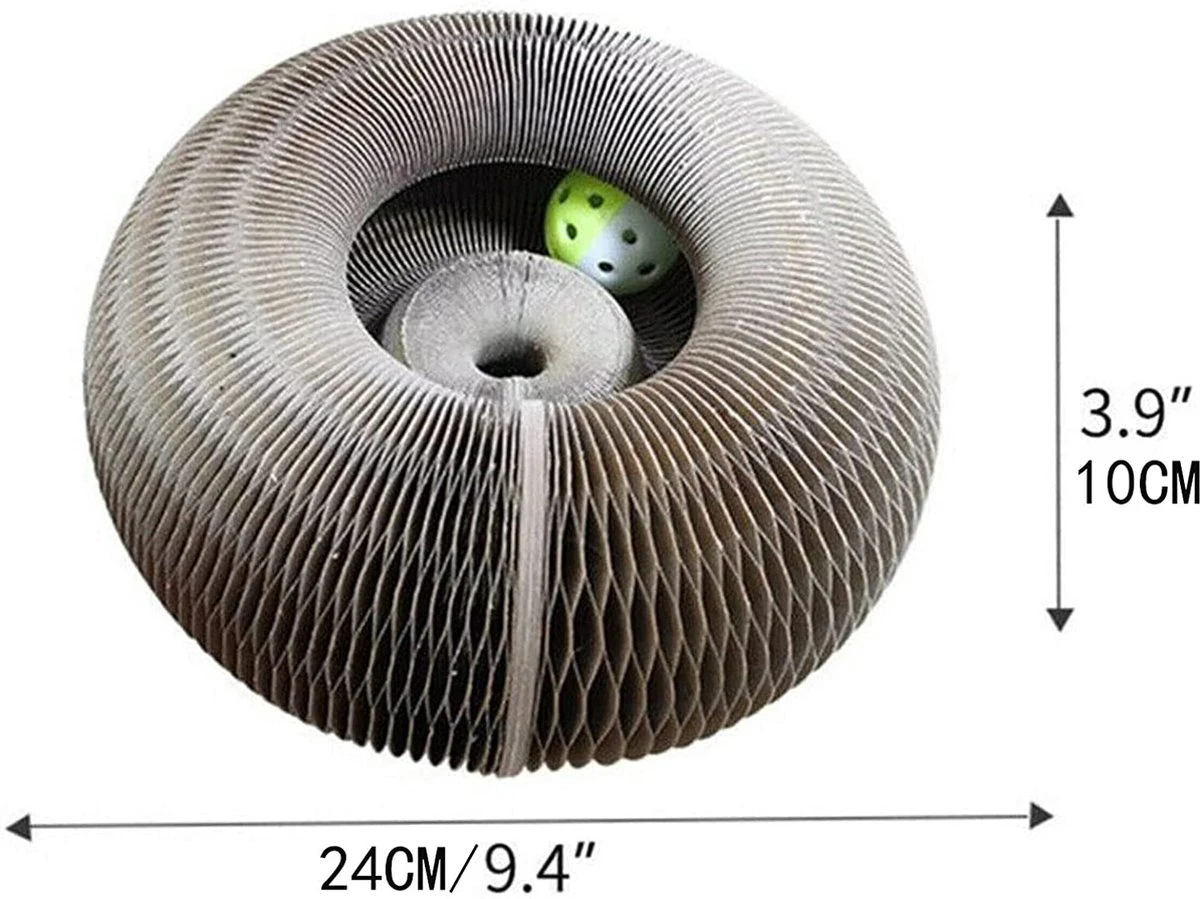 Magic Organ Cat Scratching Board Speelgoed |Magic Krab Karton Krabmat Voor Katten Design Krabkarton Voor Katten 2in 1 Met Speelgoed Balletje- Kattenspeeltjes - Alternatief Voor De Katten Krabpaal - Kattenspeelgoed -TikTok - TikTok Made Me Buy It 5 Magic Organ Cat Scratching Board Speelgoed |Magic Krab Karton Krabmat Voor Katten Design Krabkarton Voor Katten 2in 1 Met Speelgoed Balletje- Kattenspeeltjes - Alternatief Voor De Katten Krabpaal - Kattenspeelgoed -TikTok - TikTok Made Me Buy It - Afbeelding 3