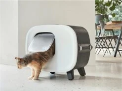 Savic Kattenbak Mira Deluxe Antraciet / Wit 56x45x50,5 Cm -Katten Benodigdheden Winkel 1200x900 8