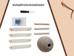 Janse Katten Krab Bal - Katten Speelgoed - Krabmeubel - Kattenkrabpaal - Krabplank - Krabbal - Kattenspeeltje - Krabbol - Inclusief Kattenkruid -Katten Benodigdheden Winkel 1200x903 1