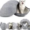 Merkloos Kattenmand Multifunctioneel – Kattenspeelgoed Speeltunnel Kattenhuis – Kattenhol Rond Kattenspeeltjes Kattentunnel - Cat Cave Donut - Grijs Vilt -Katten Benodigdheden Winkel 1200x917 7