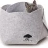 Djambo Grijs Kattenmand Vilt Met 1 Zacht Kussen - Elegant En Praktisch Kattenbed - Comfortabel En Origineel Design -Katten Benodigdheden Winkel 1200x930