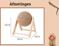 Janse Katten Krab Bal - Katten Speelgoed - Krabmeubel - Kattenkrabpaal - Krabplank - Krabbal - Kattenspeeltje - Krabbol - Inclusief Kattenkruid -Katten Benodigdheden Winkel 1200x933 3
