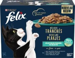 Felix Heerlijke Plakjes Vis Selectie Kattenvoer Nat 4(12x80g) -Katten Benodigdheden Winkel 1200x940