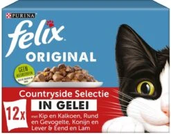 Felix Original Countryside Selectie In Gelei - Katten Natvoer - 4 X 12 X 85gr