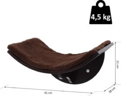 Merkloos Paws And Claws - Cat Shelf – Hangmat Kat – Kattenplank - Kattenbed - Wasbaar – Wandmontage – MDF - Bruin -Katten Benodigdheden Winkel 1200x946 2