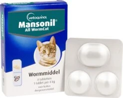 Mansonil All Worm Cat Ontworming - Kat - 4 Tabletten 15 Mansonil All Worm Cat Ontworming - Kat - 4 Tabletten -Katten Benodigdheden Winkel 1200x958 2