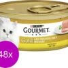 Merkloos Gourmet Gold Mousse 85 G - Kattenvoer - 48 X Kip